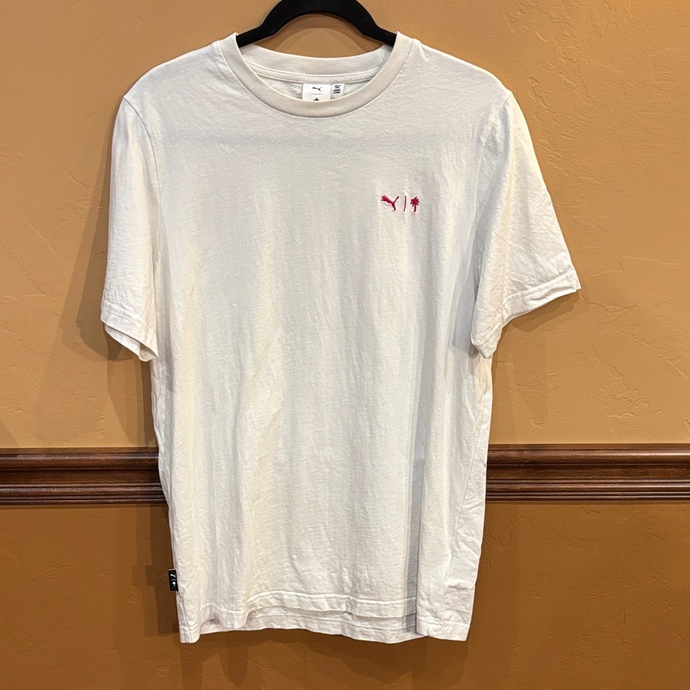 PUMA Men's White Tee Kygo Palm Tree Crew